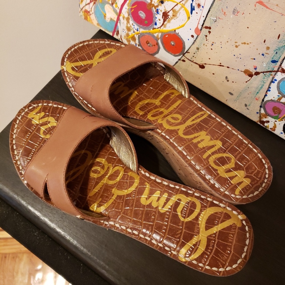 Women's high end wedged slide